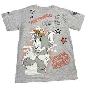 Tom & Jerry‎ Freeze Women's Size XXS T Shirt Raised Embroidery Cat Mouse Cartoon